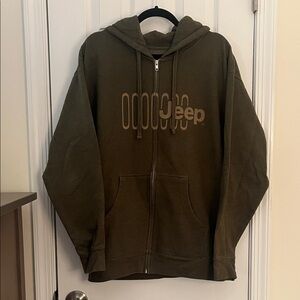 Jeep Forest Green Hoodie with Logo